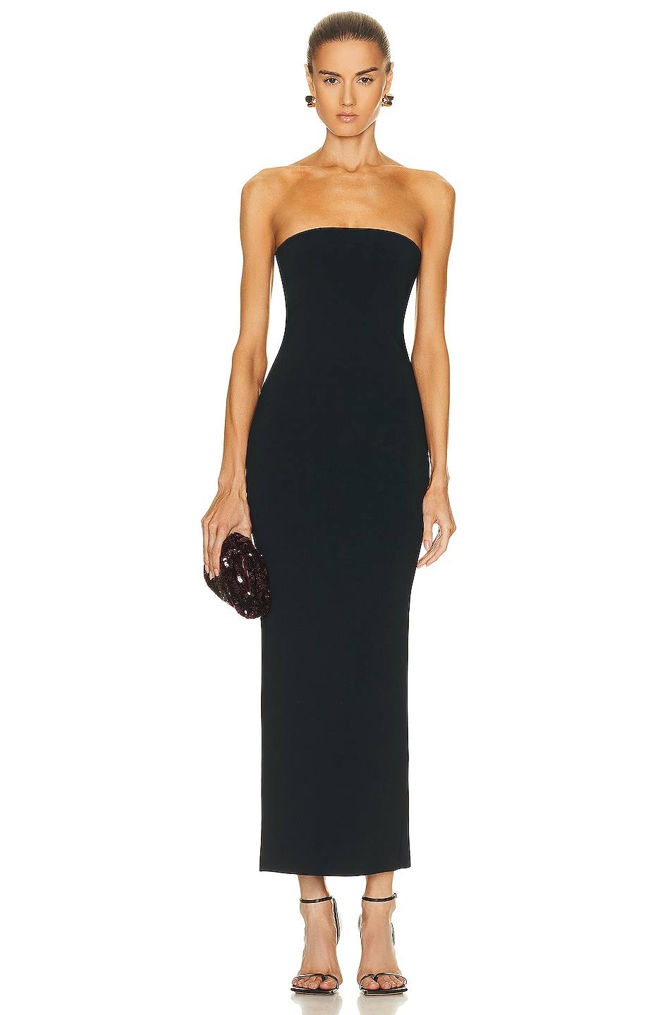 Image 1 of Bottega Veneta Sleeveless Viscose Maxi Dress in Black