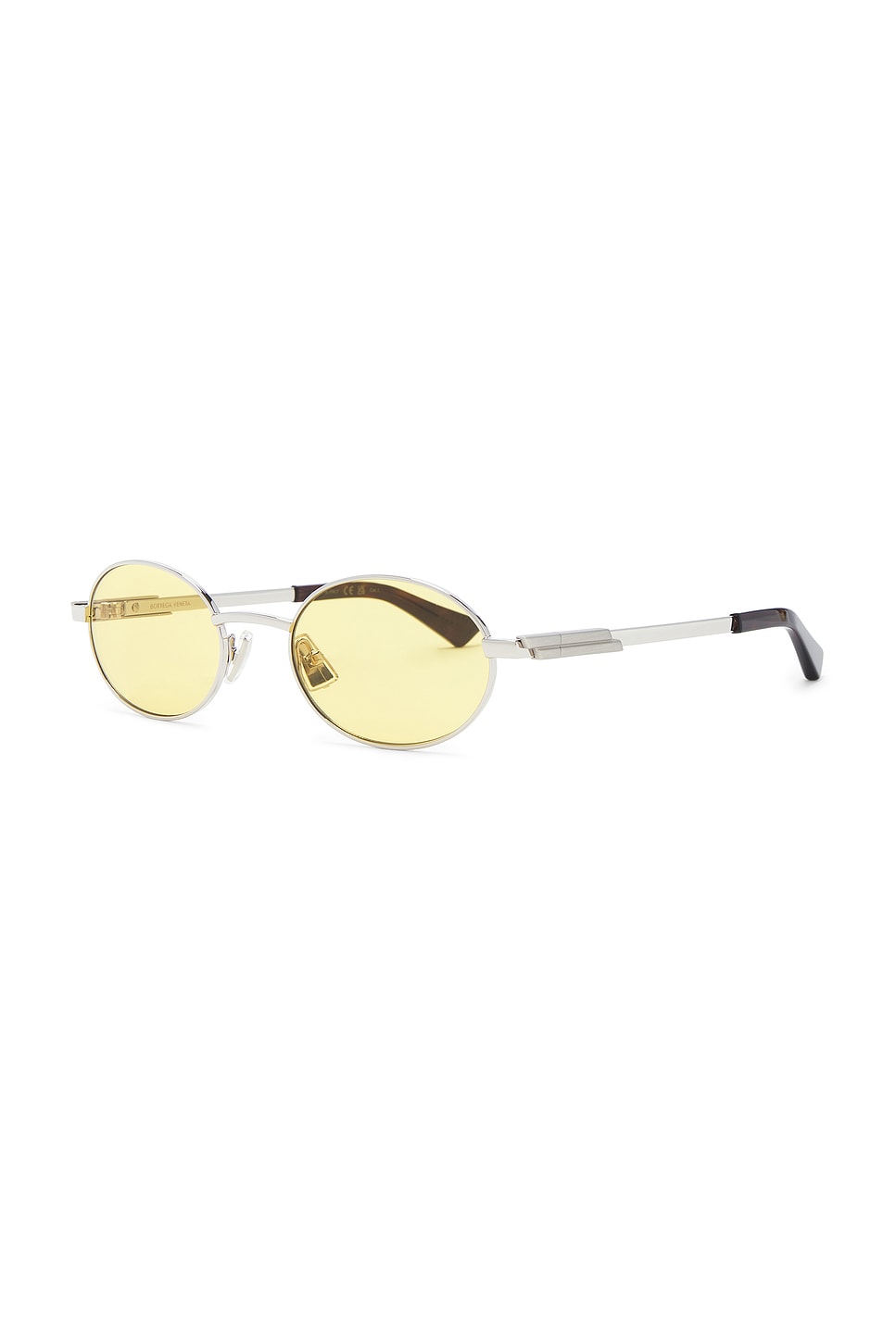 Bottega Veneta Stretch Metal Oval Sunglasses | Thumbnail 2