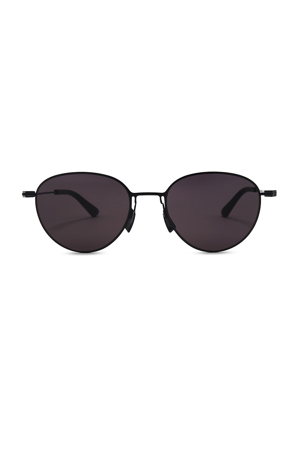 Bottega Veneta Thin Triangle Round Sunglasses