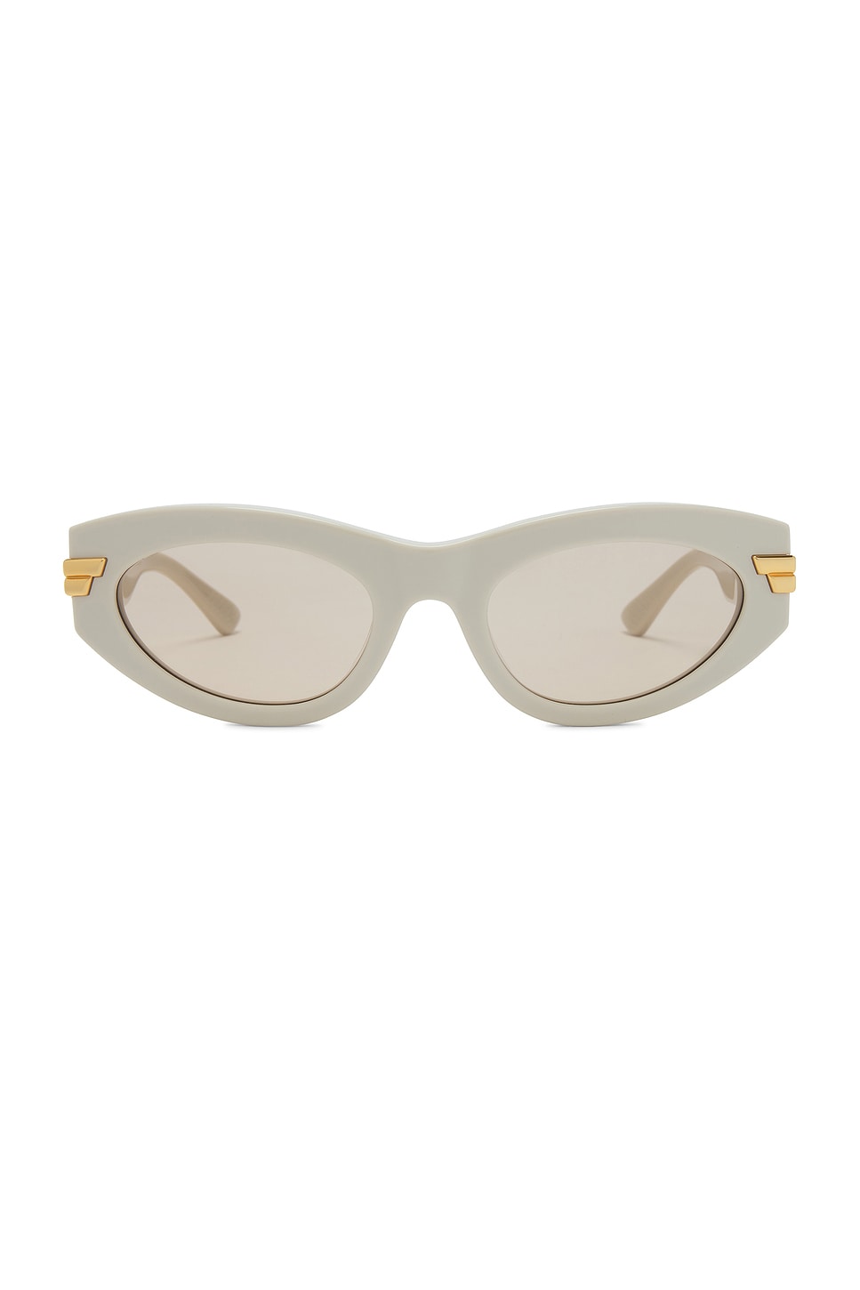 Bold Ribbon Cat Eye Sunglasses in White