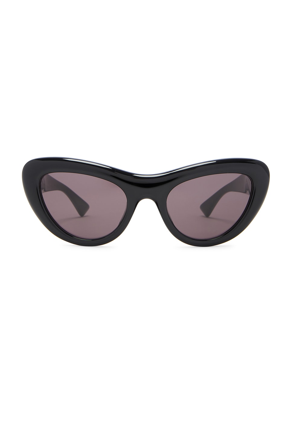 Bottega Veneta Curvy Cat Eye Sunglasses in Black