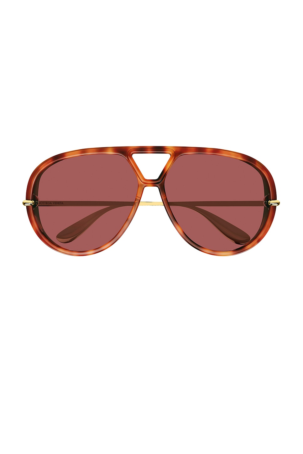 Bottega Veneta Pilot Sunglasses In Havana