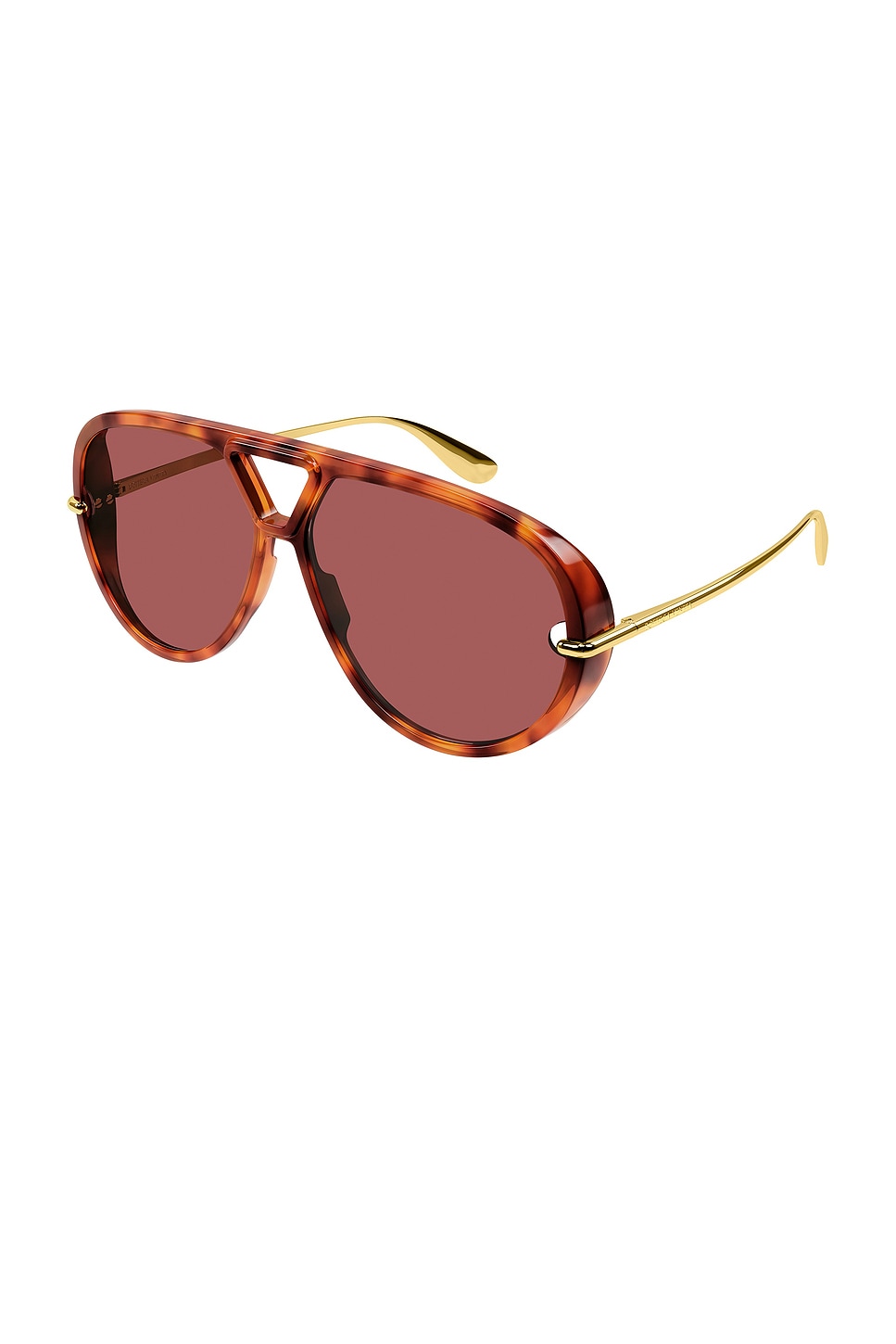 Bottega Veneta Pilot Sunglasses In Havana