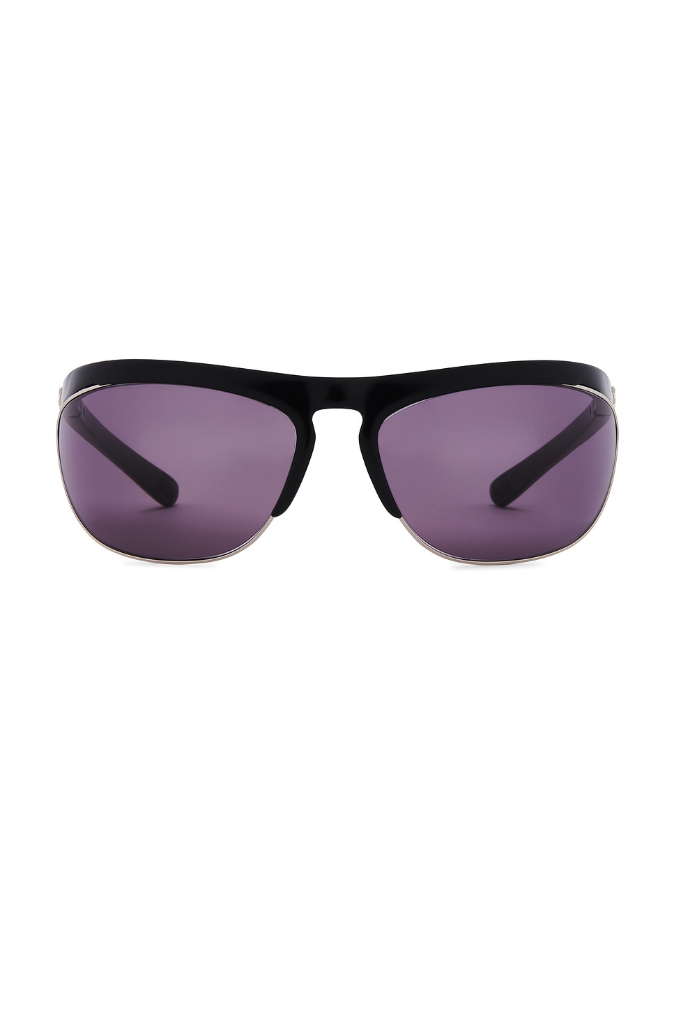 Shop Bottega Veneta Round Sunglasses In Black & Grey