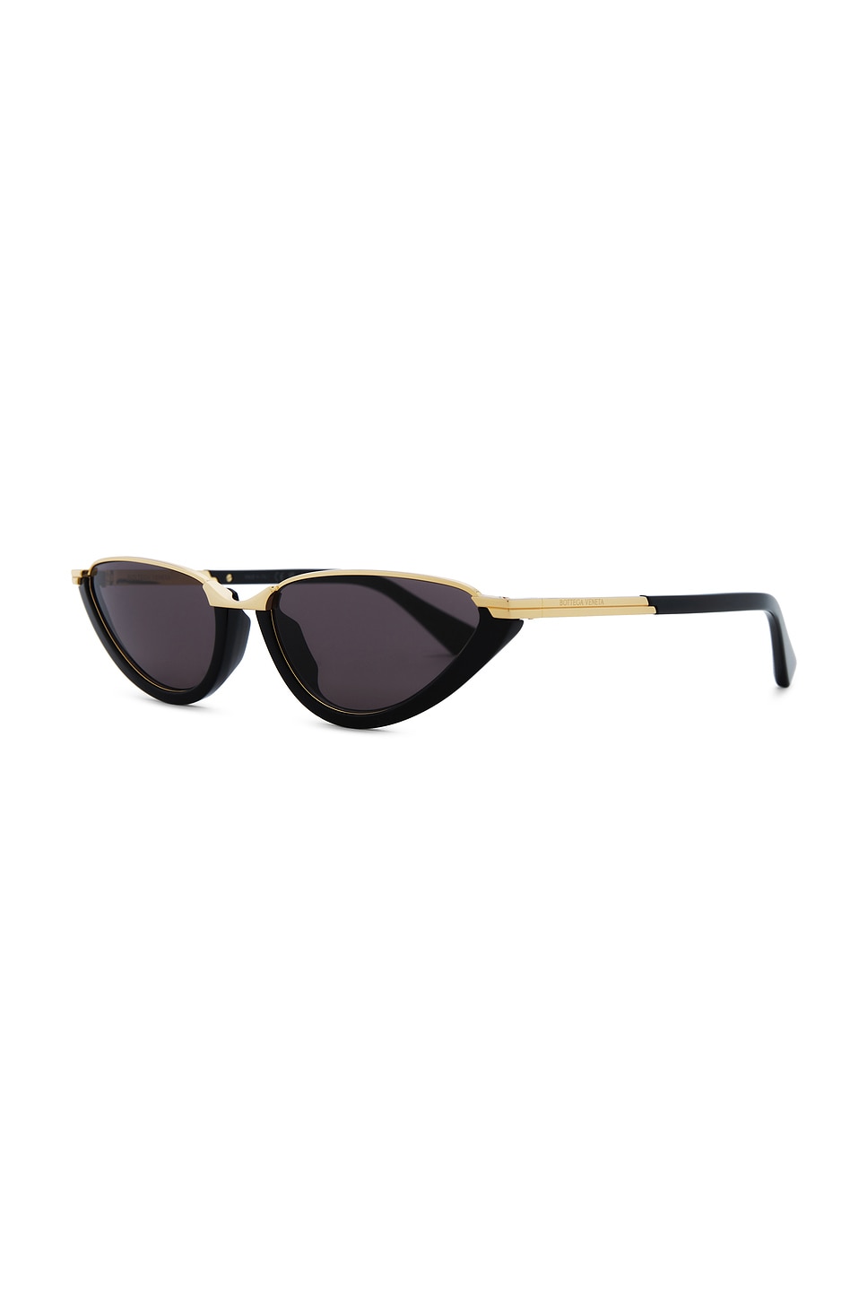 Bottega Veneta Cat Eye Sunglasses In Black & Grey