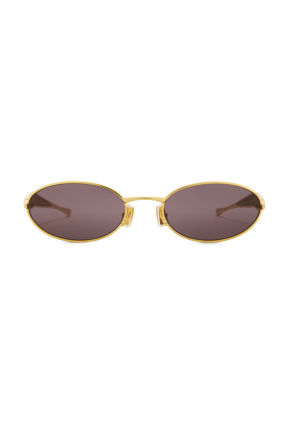 Bottega Veneta Womens Gold Bv1386s Sardine Oval-frame Metal Sunglasses In Gold & Grey
