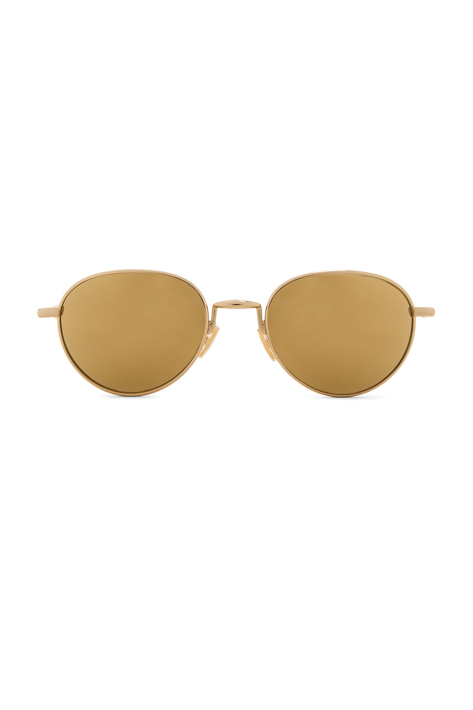 Bottega Veneta Round Sunglasses In Gold