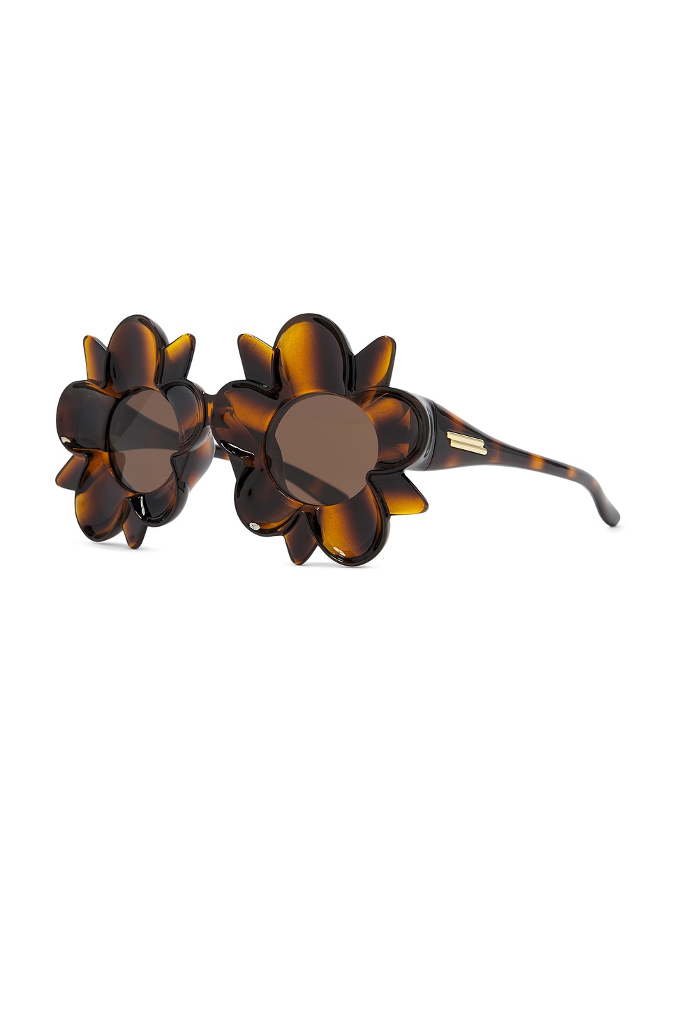 Bottega Veneta Flower Sunglasses In Brown