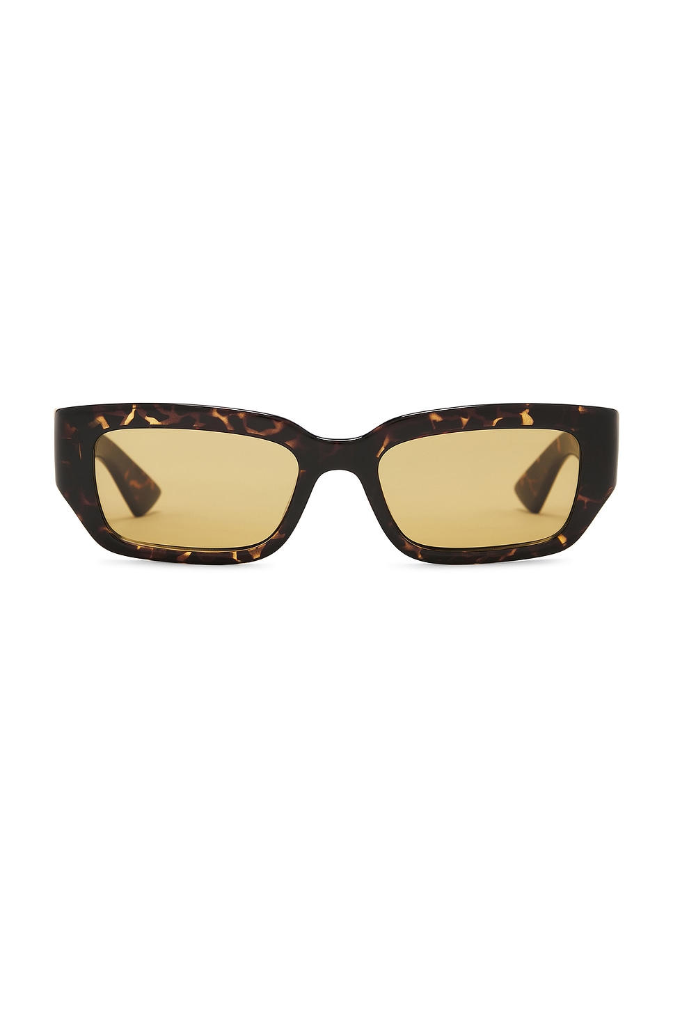 Bottega Veneta Rectangular Sunglasses In Yellow