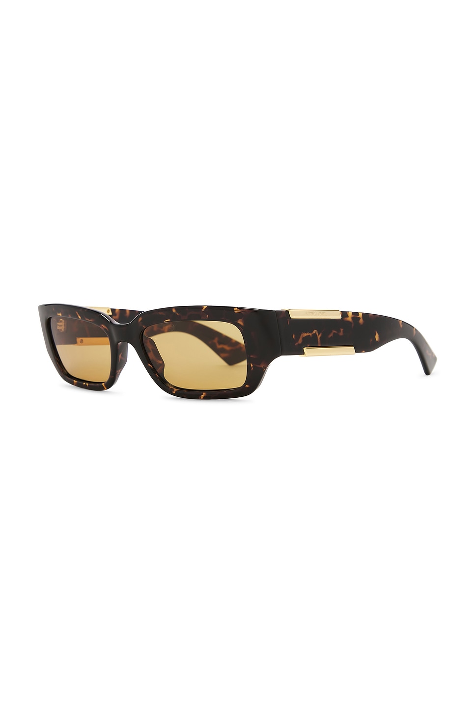 Bottega Veneta Rectangular Sunglasses In Yellow