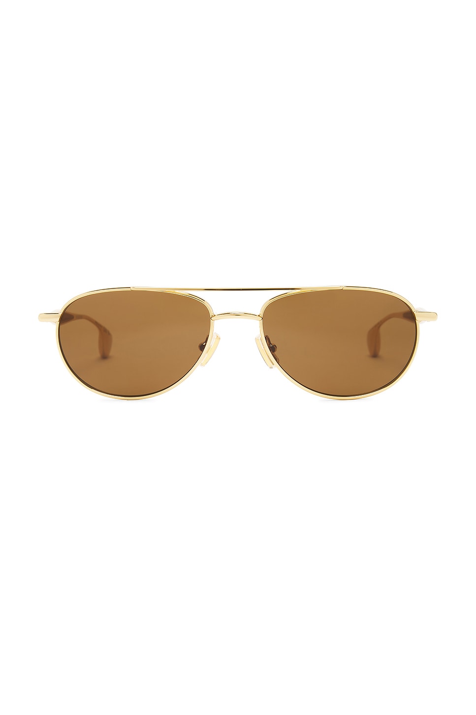 Bottega Veneta Fin Aviator Sunglasses In Brown