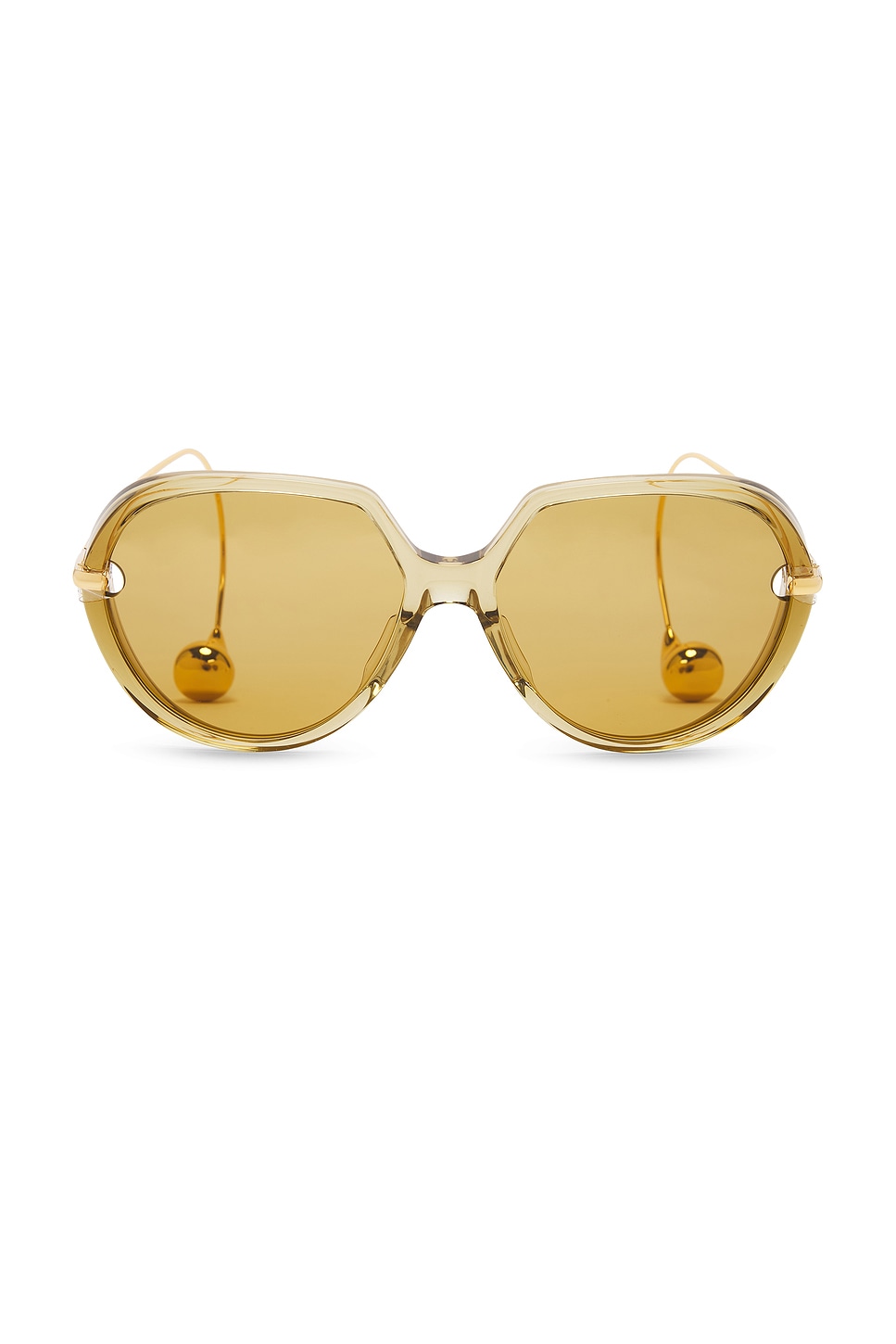 Bottega Veneta Drop Sunglasses In Gold