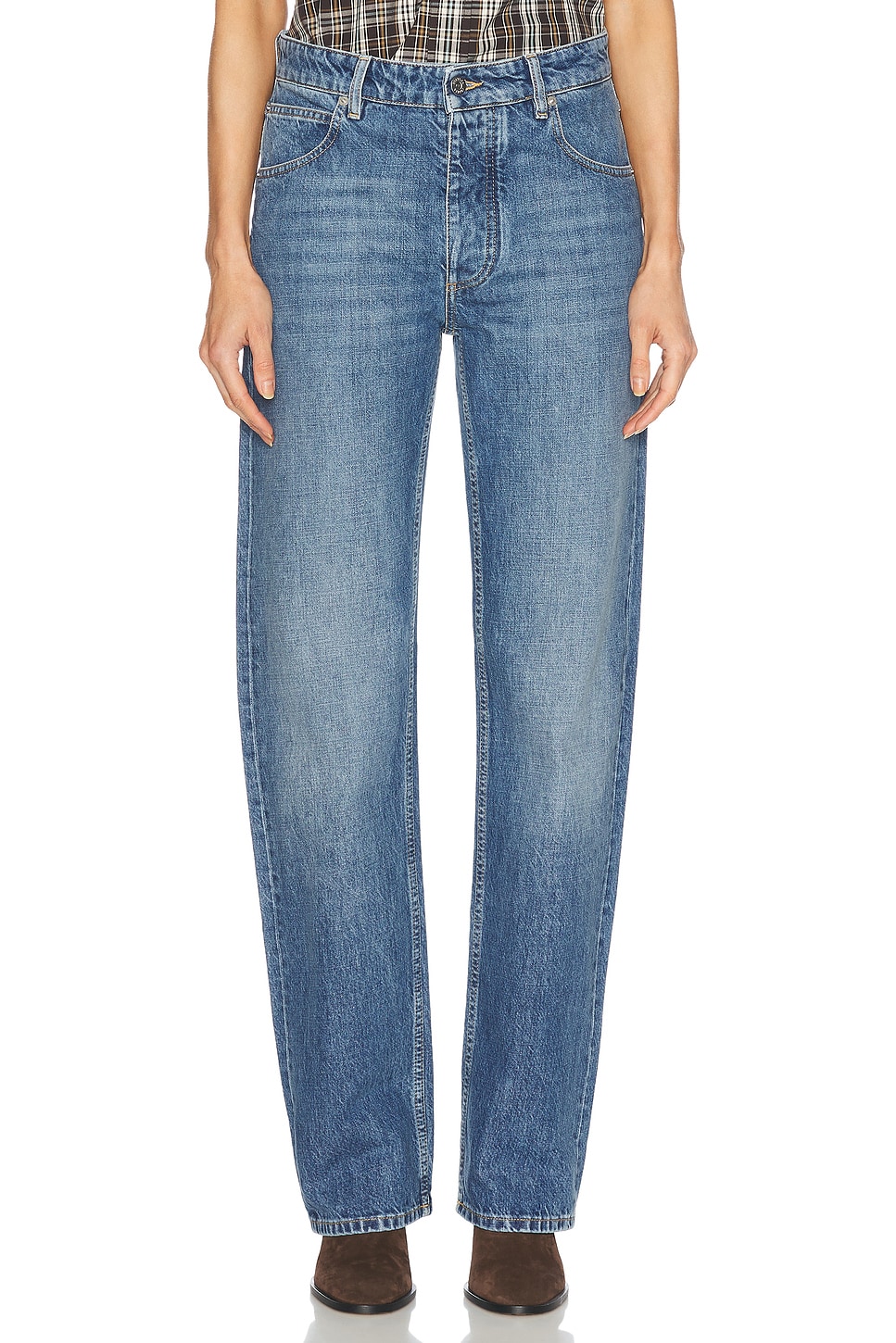 Image 1 of Bottega Veneta Straight Leg in Mid Blue