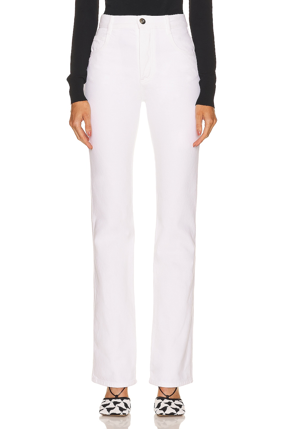 Image 1 of Bottega Veneta Soft Denim Trousers in White