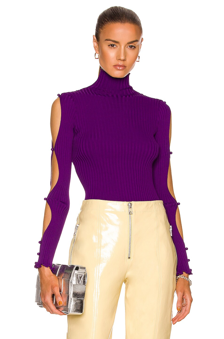 Image 1 of Bottega Veneta Rib Knit Sweater in Vamp