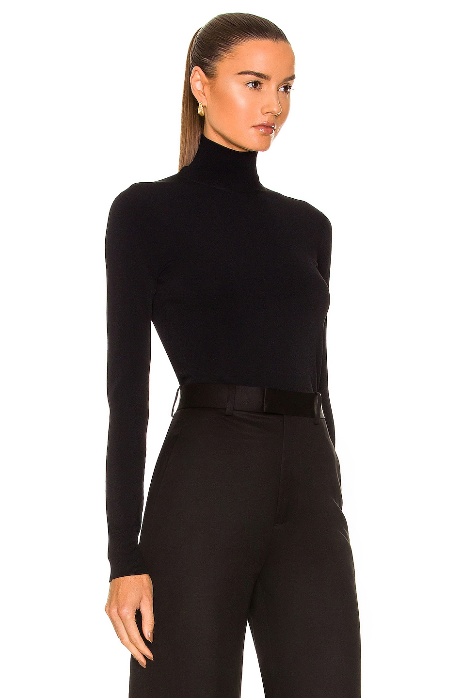 Bottega Veneta Technoskin Turtleneck Sweater in Black | FWRD