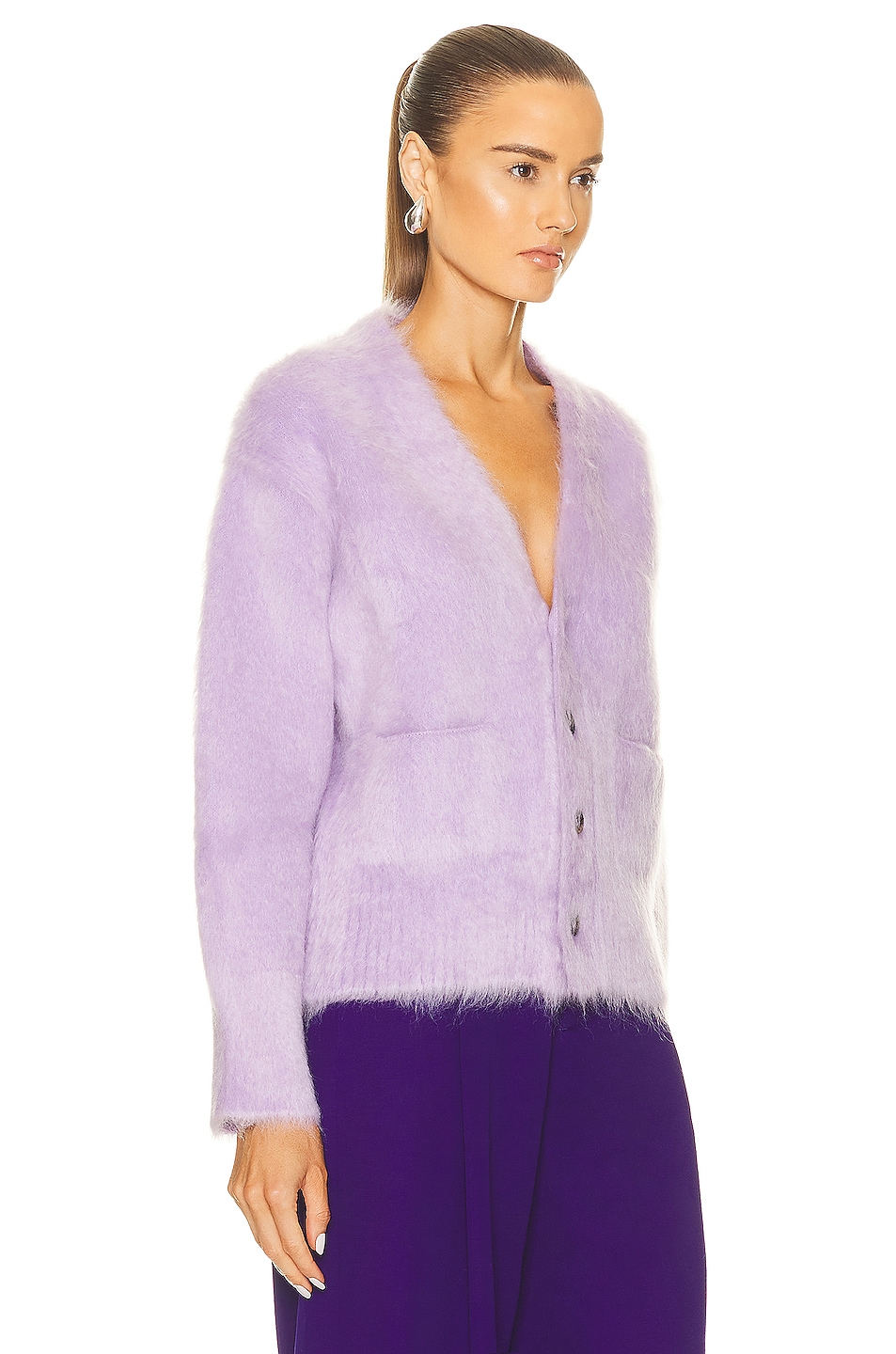 Bottega Wool Cardigan in Wisteria FWRD