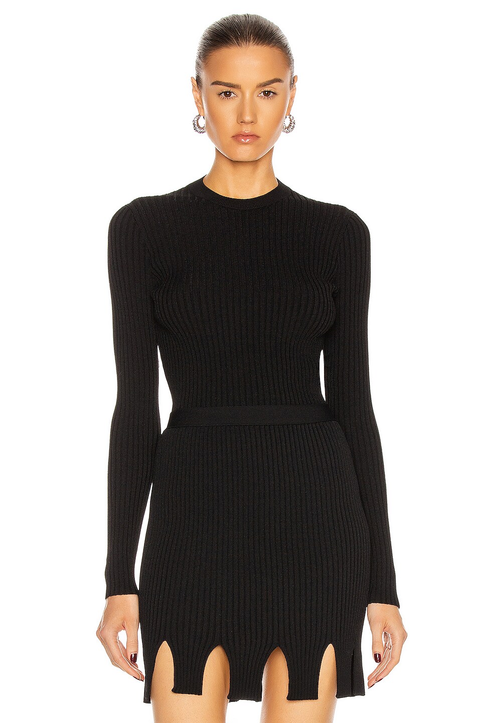 Image 1 of Bottega Veneta Slash Technical Viscose Sweater in Black