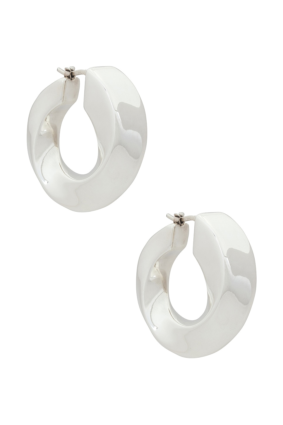 Image 1 of Bottega Veneta Circle Earring in Silver