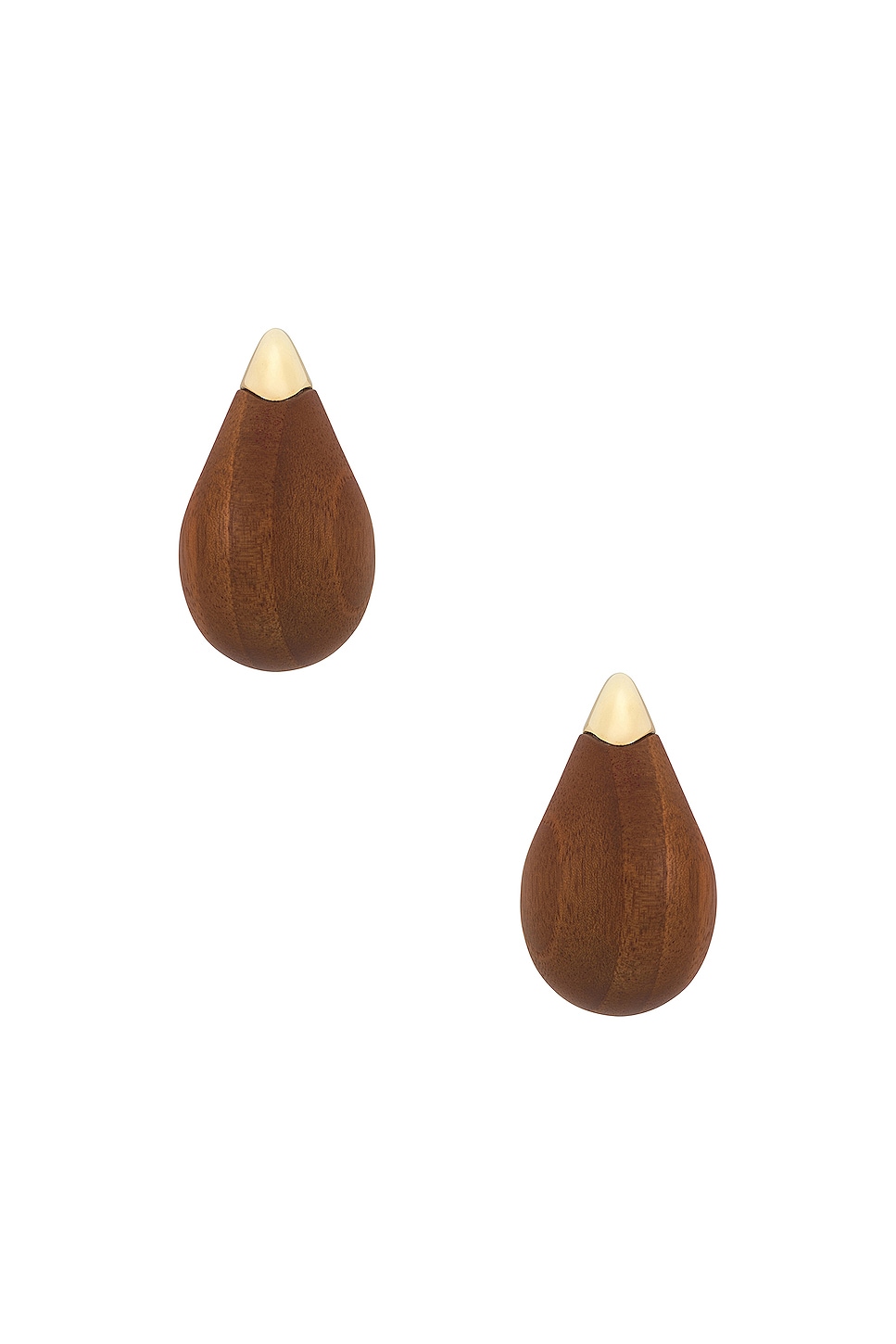 Image 1 of Bottega Veneta Tear Drop Earring in Walnut Wood
