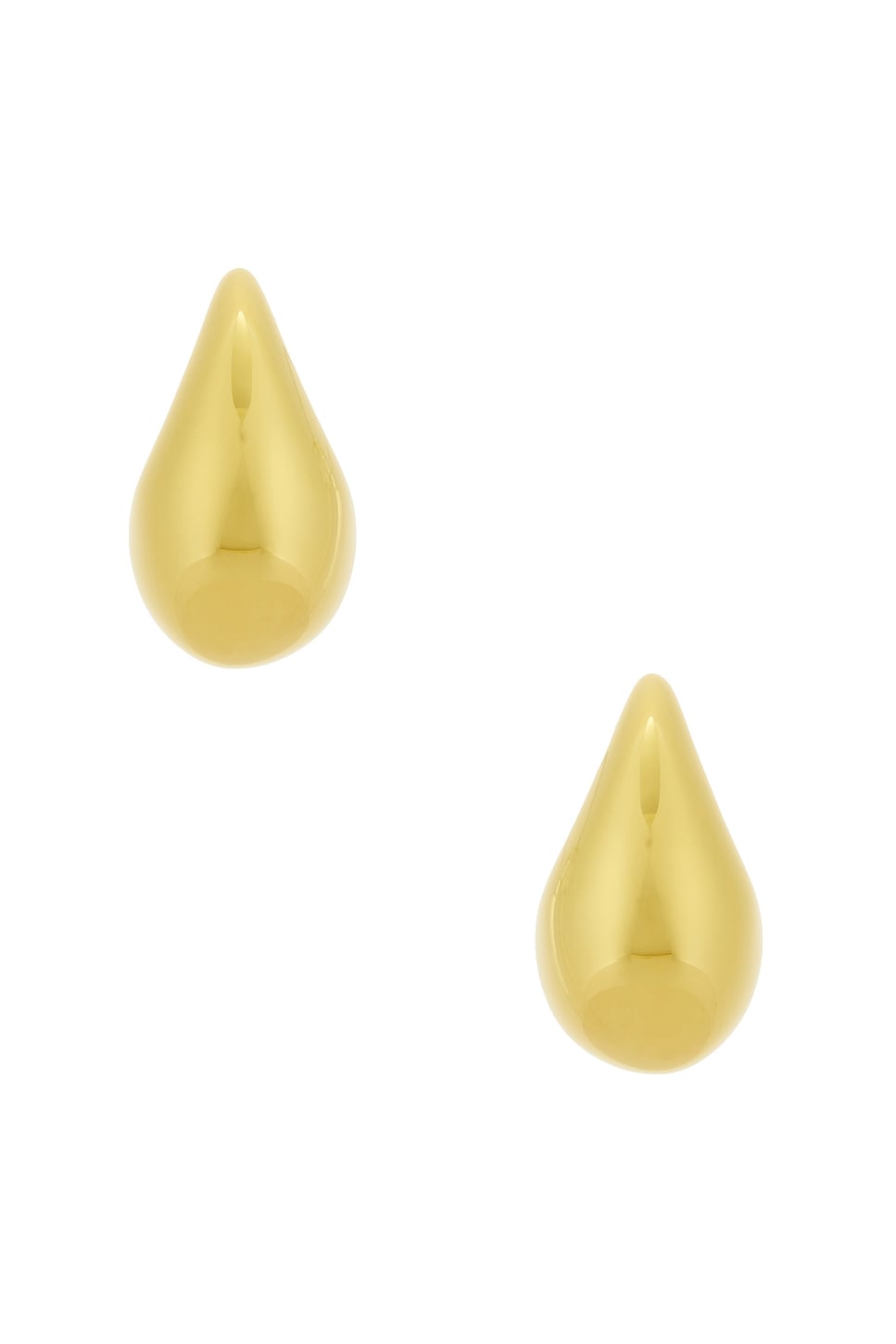 Image 1 of Bottega Veneta Drop Clip Earrings in Yellow Gold