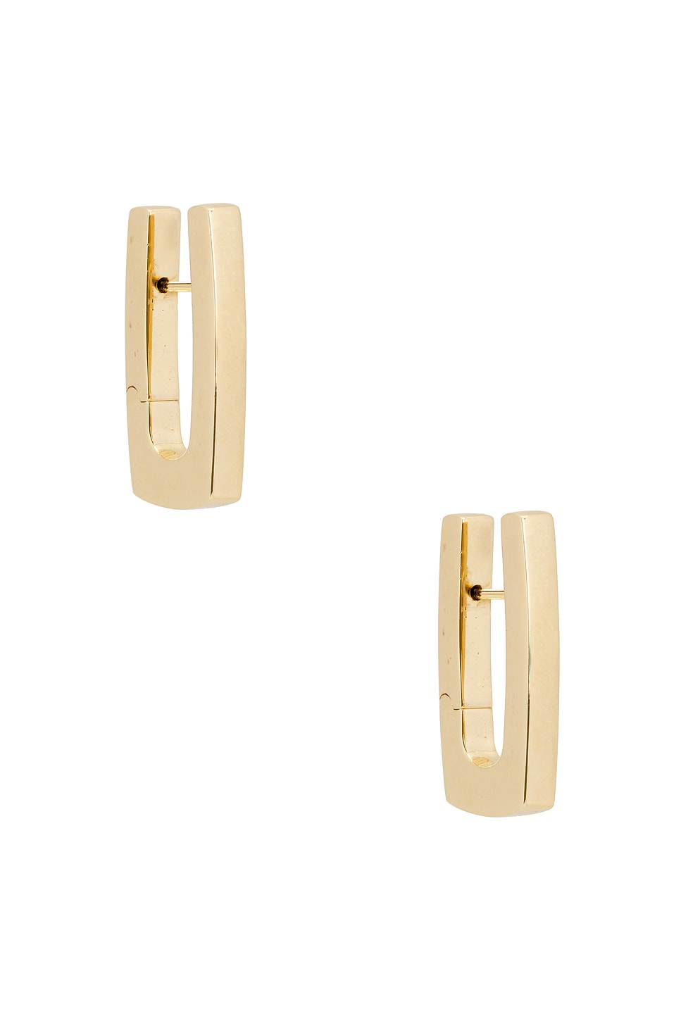 Bottega Veneta Hoop Earrings In Yellow Gold