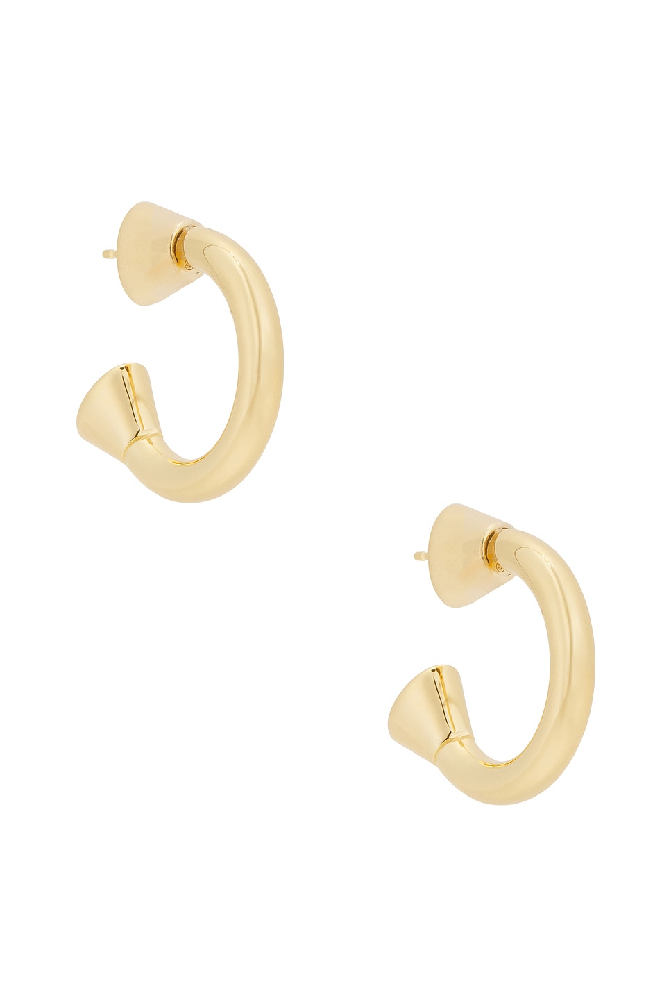 Image 1 of Bottega Veneta Hoop Earrings in Yellow Gold