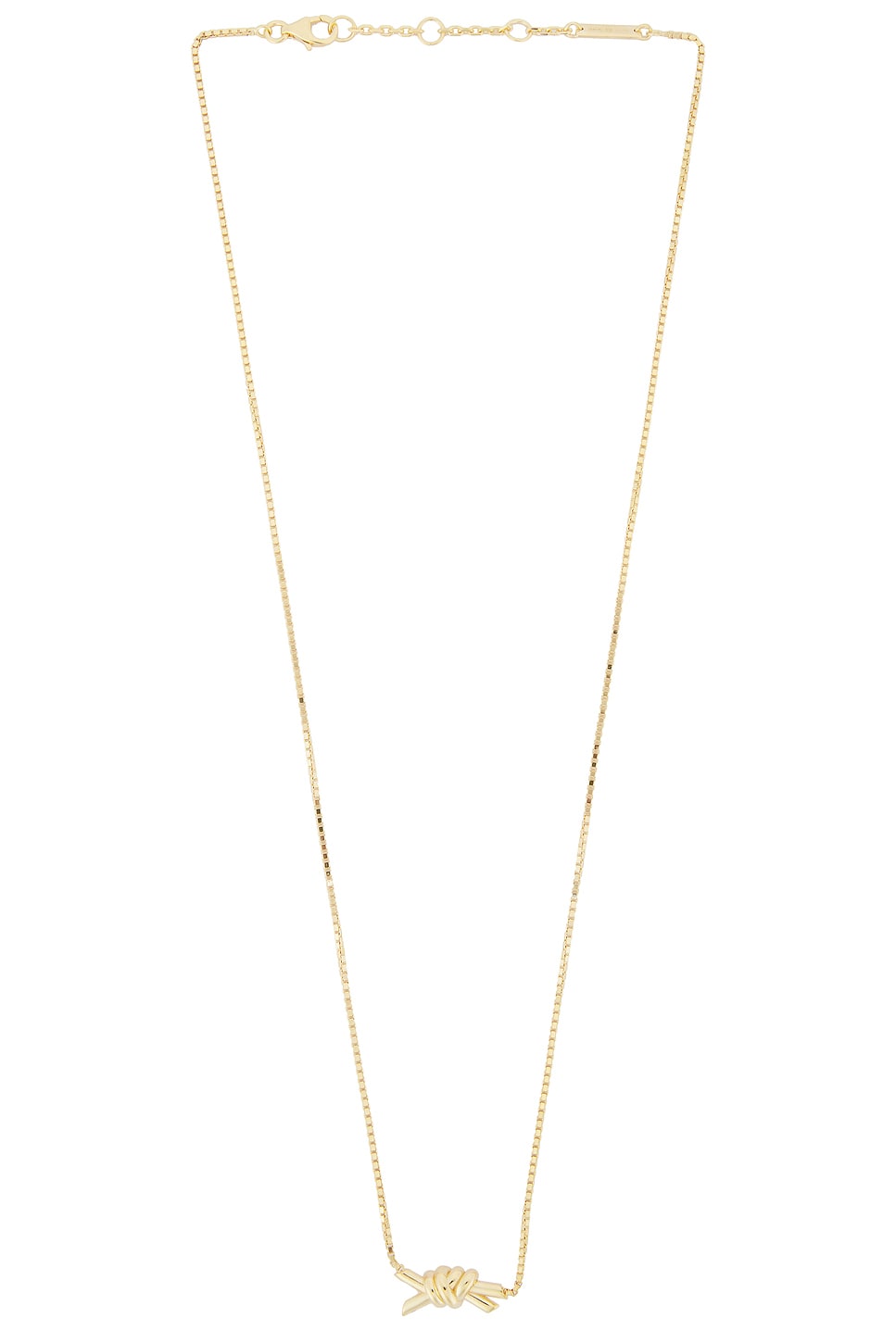 Knot Necklace in Metallic Gold