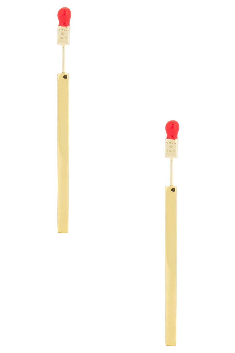 Image 1 of Bottega Veneta Matchstick Dangle Earrings in Syrup