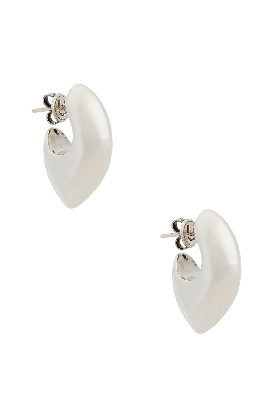 Bottega Veneta Hoop Earrings in Metallic Silver