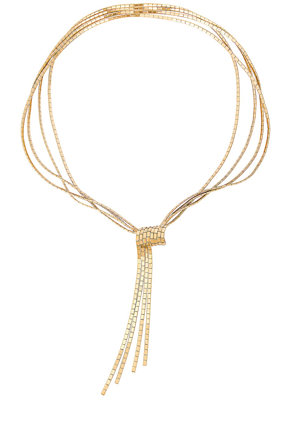 Image 1 of Bottega Veneta Flat Necklace in Argento Oro Giallo