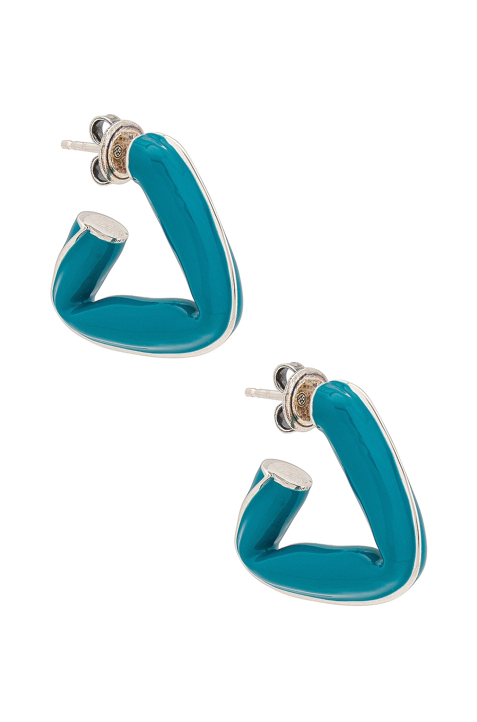 Image 1 of Bottega Veneta Triangle Earrings in Blaster