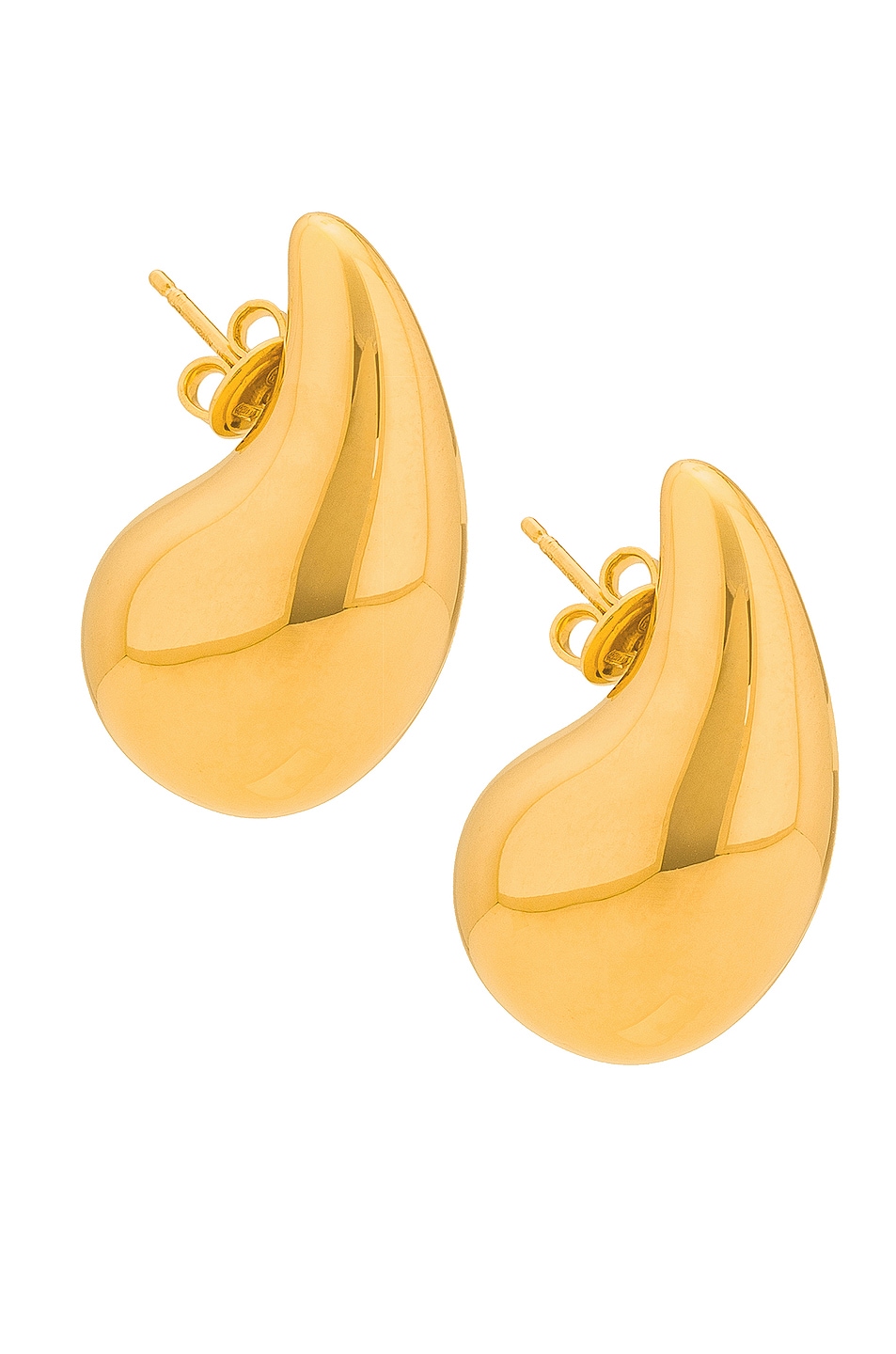 Image 1 of Bottega Veneta Small Drop Earrings in Yellow Gold