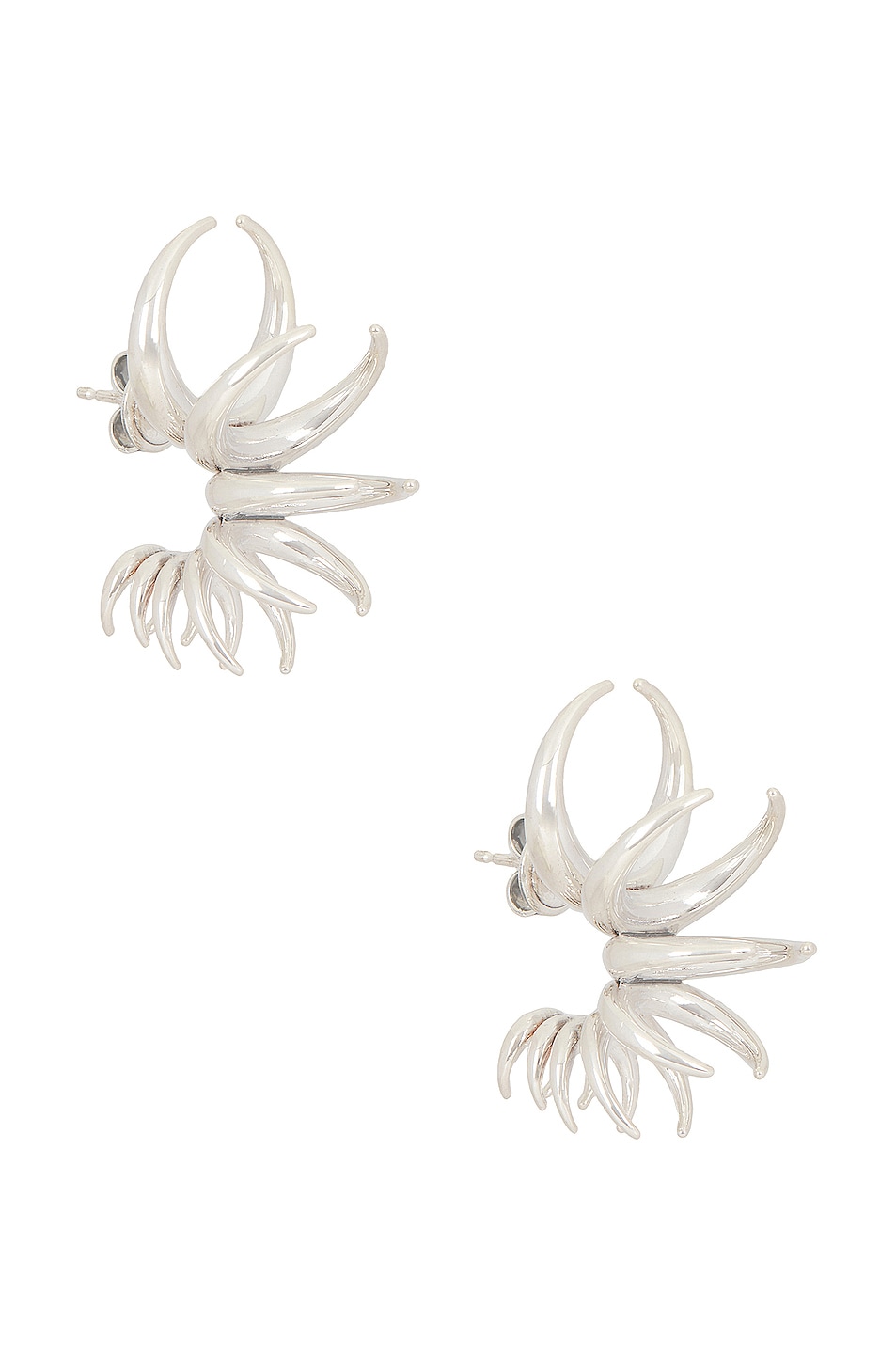 Image 1 of Bottega Veneta Statement Earrings in Silver