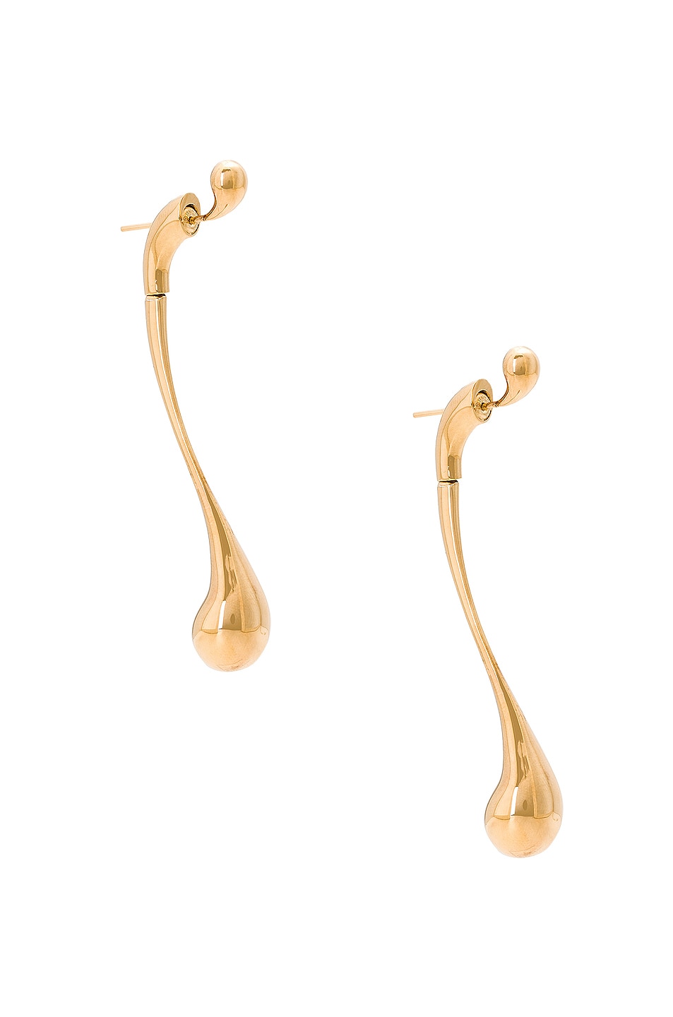 Image 1 of Bottega Veneta Statement Earrings in Yellow Gold