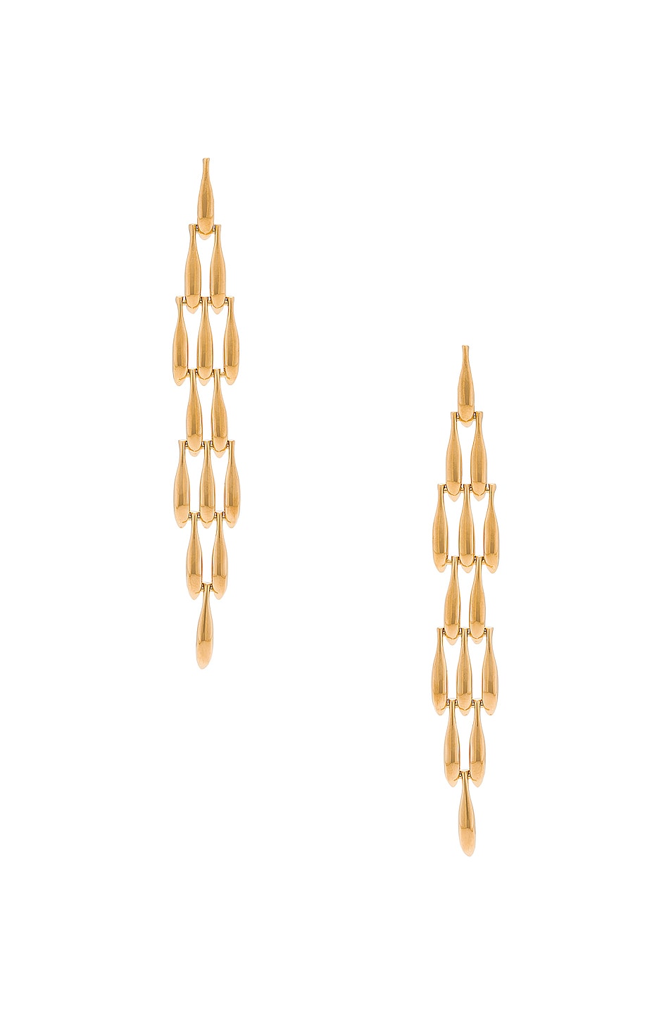 Image 1 of Bottega Veneta Chandelier Earrings in Yellow Gold