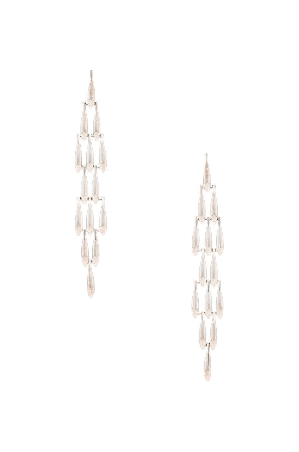 Image 1 of Bottega Veneta Chandelier Earrings in Silver