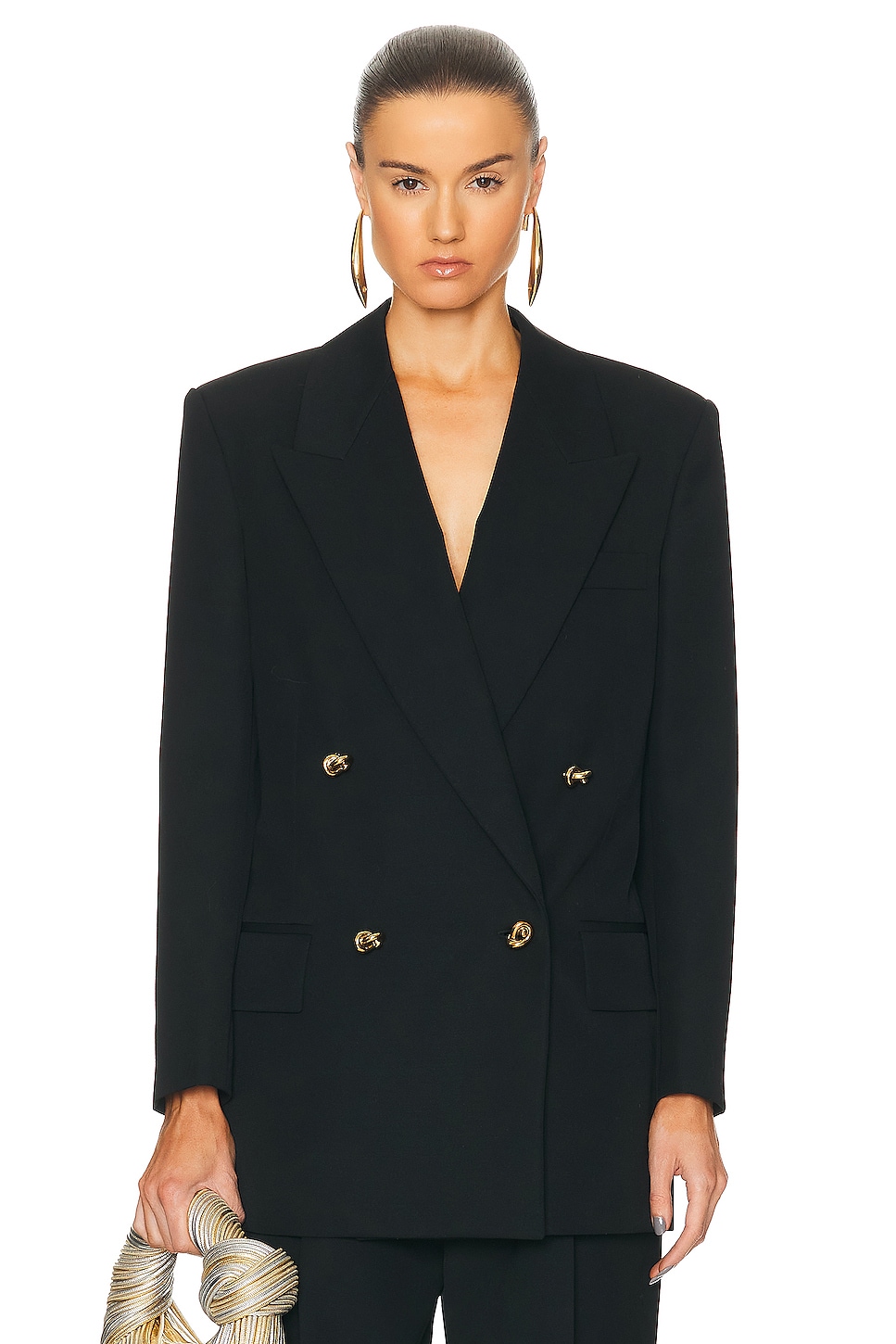 Image 1 of Bottega Veneta Sartorial Wool Twill Jacket in Black