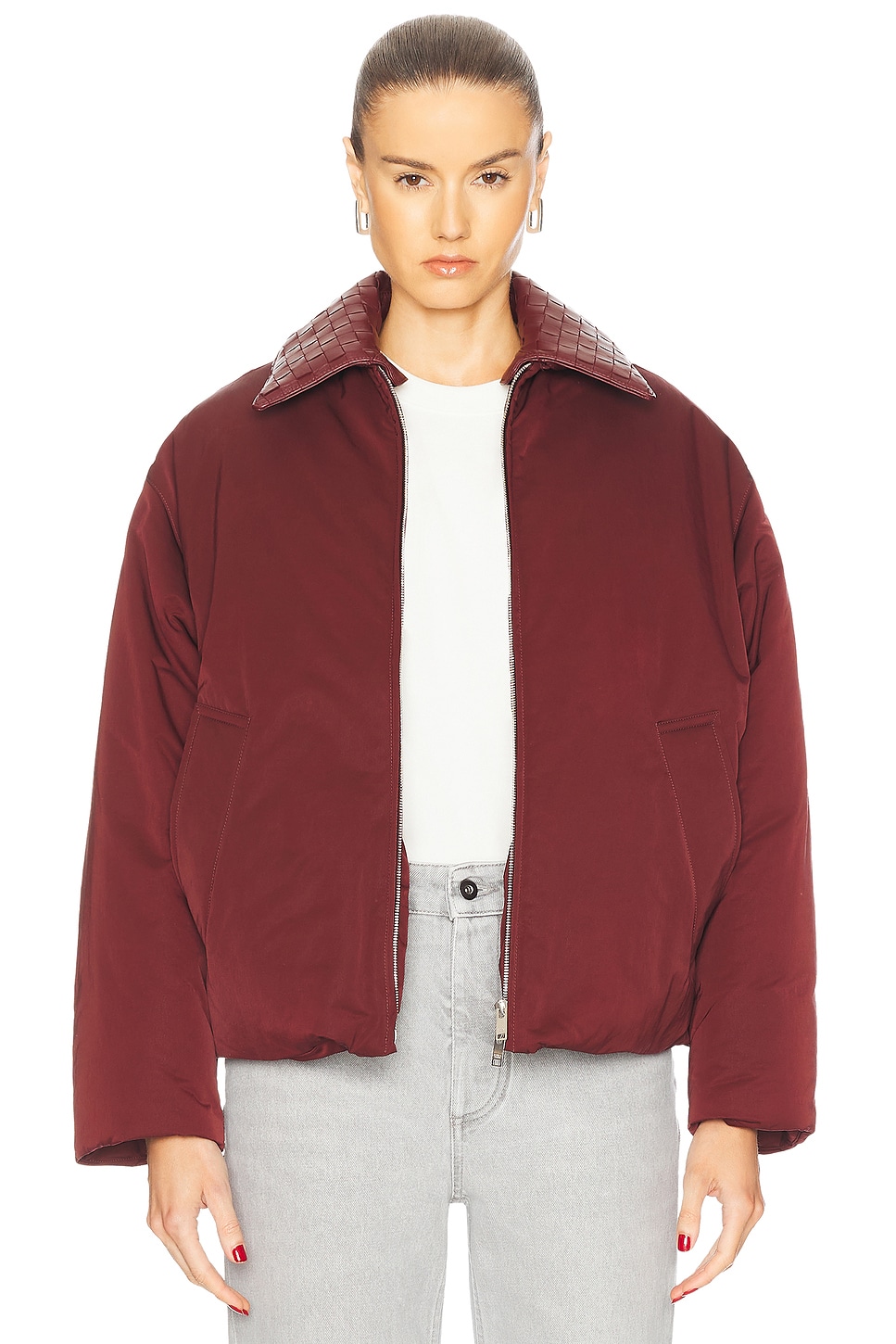 Image 1 of Bottega Veneta Tech Puffer Jacket in Barolo