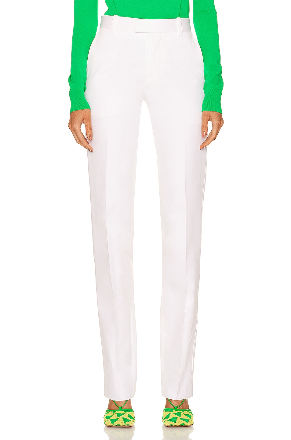 Image 1 of Bottega Veneta Sanded Cotton Twill Trouser in White