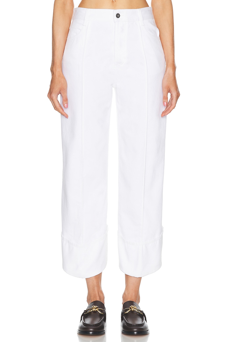 Image 1 of Bottega Veneta Capri Pant in White