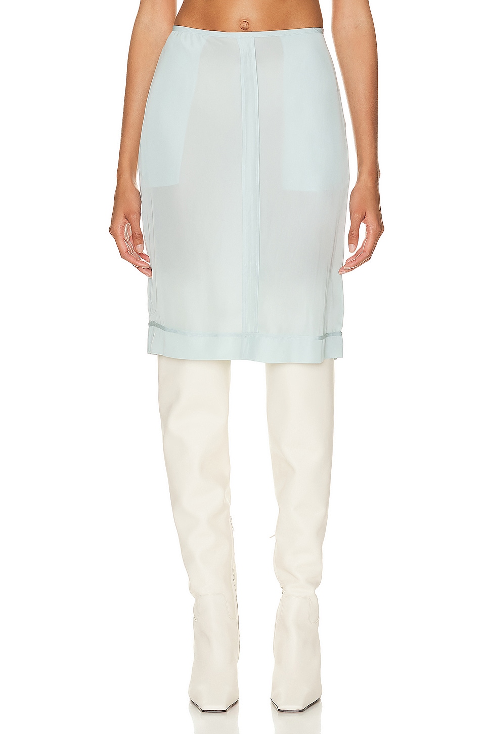 Image 1 of Bottega Veneta Sheer Skirt in Dusk