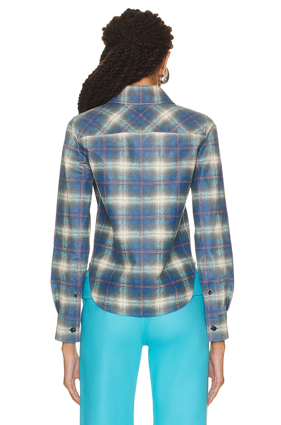 Bottega Veneta - Leather Check Flannel Shirt | Plush