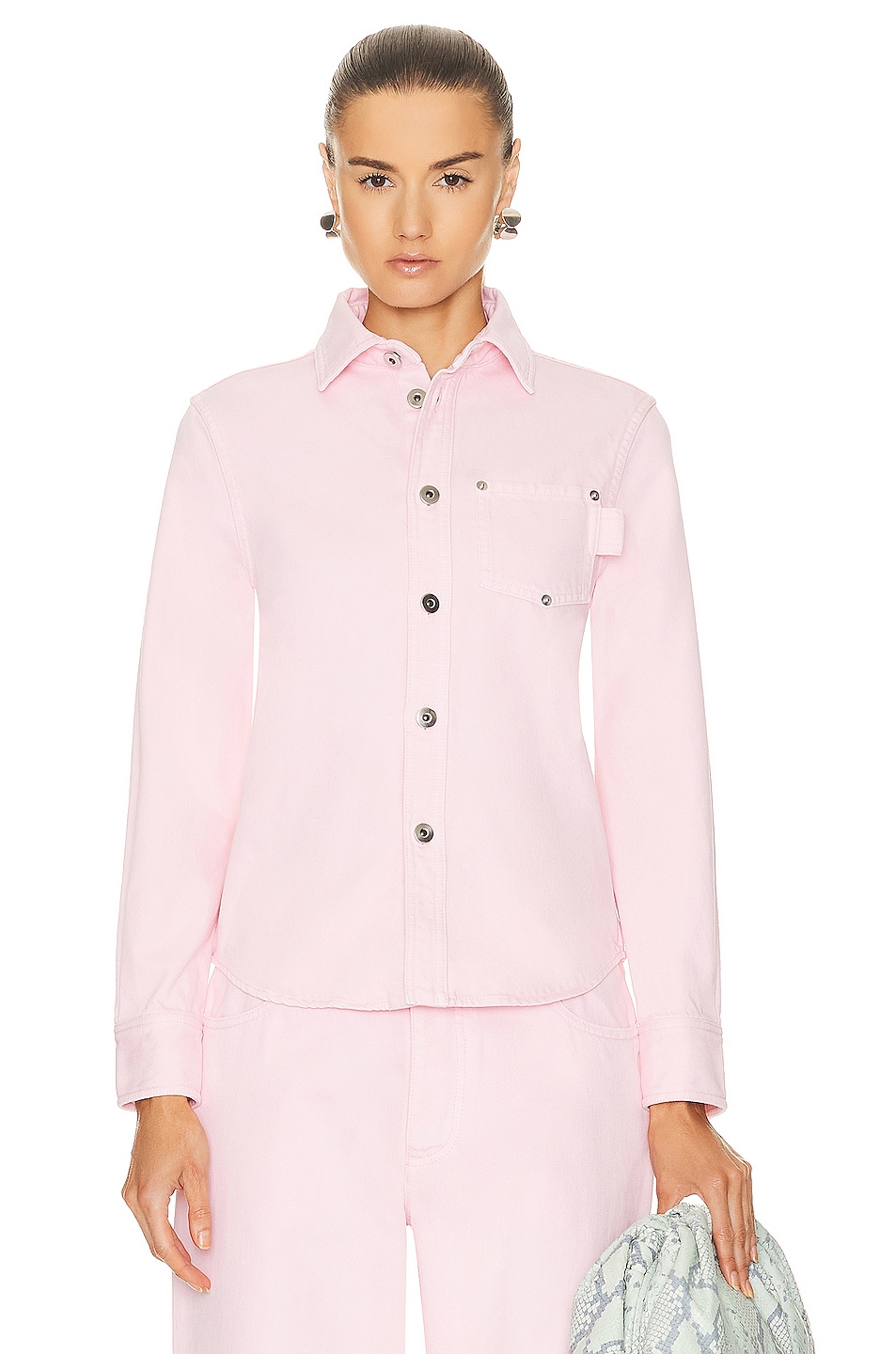 Image 1 of Bottega Veneta Long Sleeve Shirt in Camelia