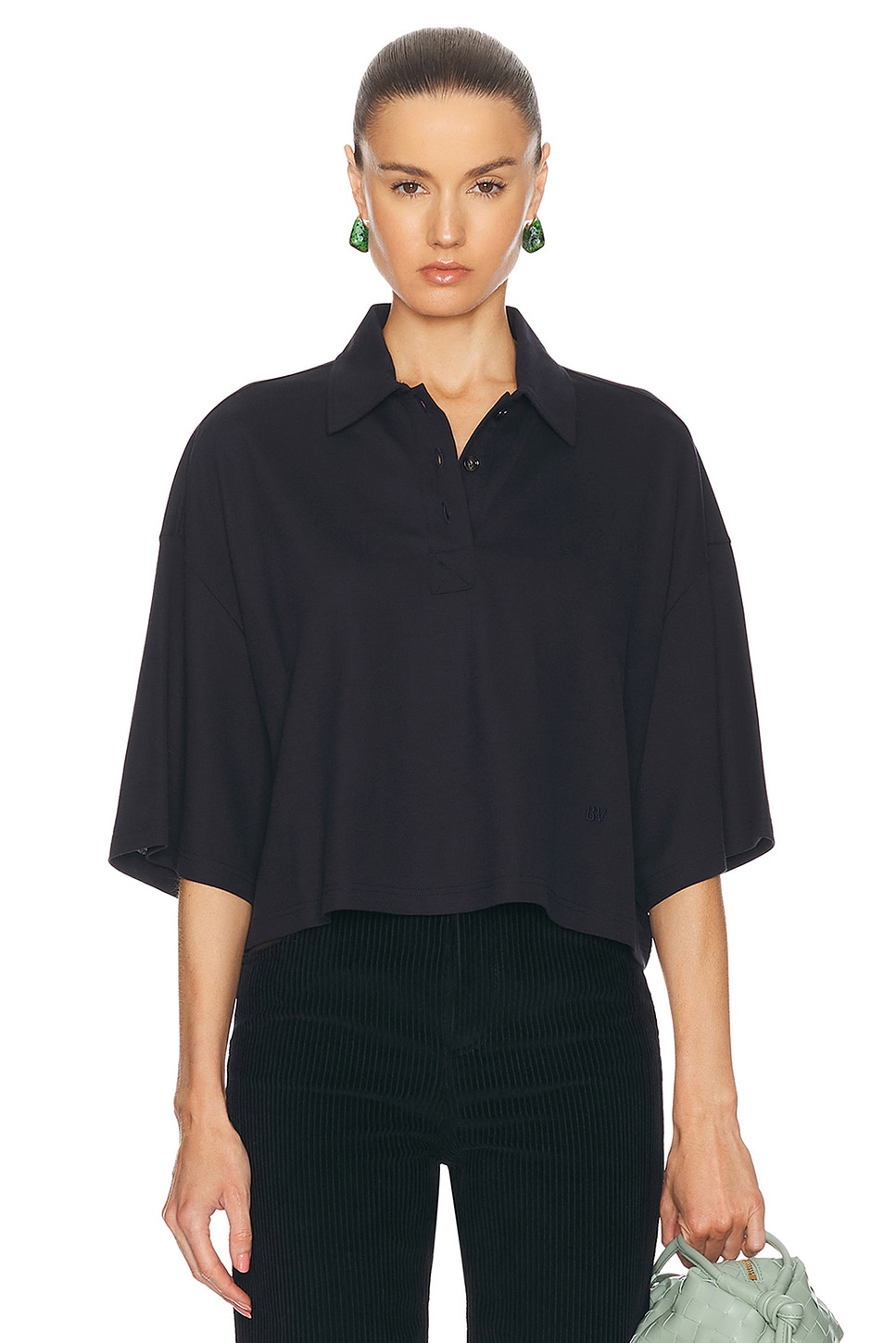 Image 1 of Bottega Veneta Short Sleeve Shirt in Dark Night