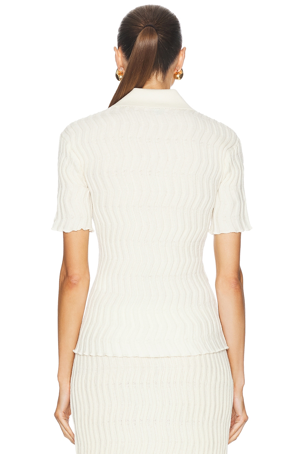 Bottega Veneta - Rib Knit Polo Top | Plush
