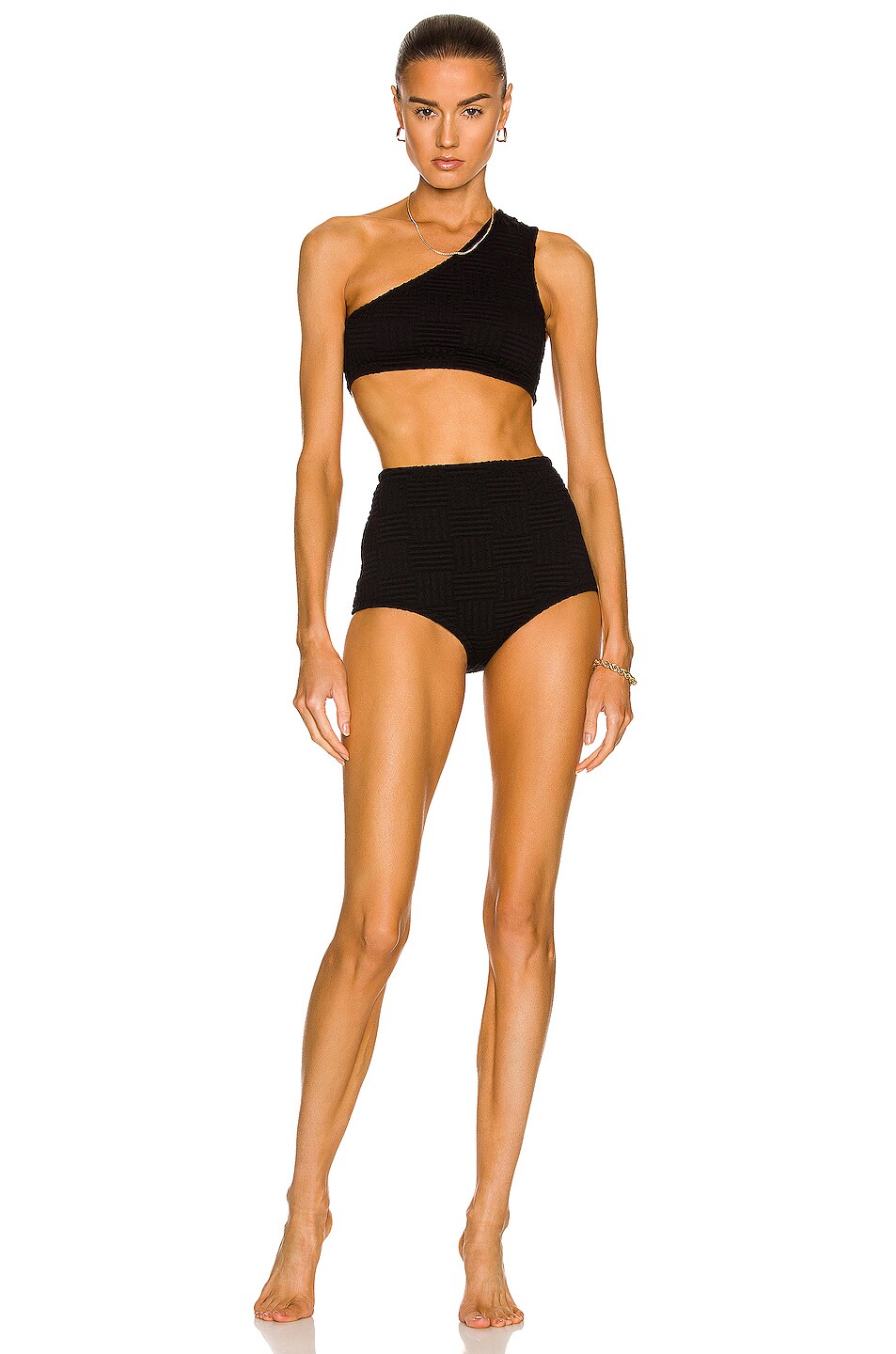 Image 1 of Bottega Veneta Stretch Nylon Bikini Set in Black