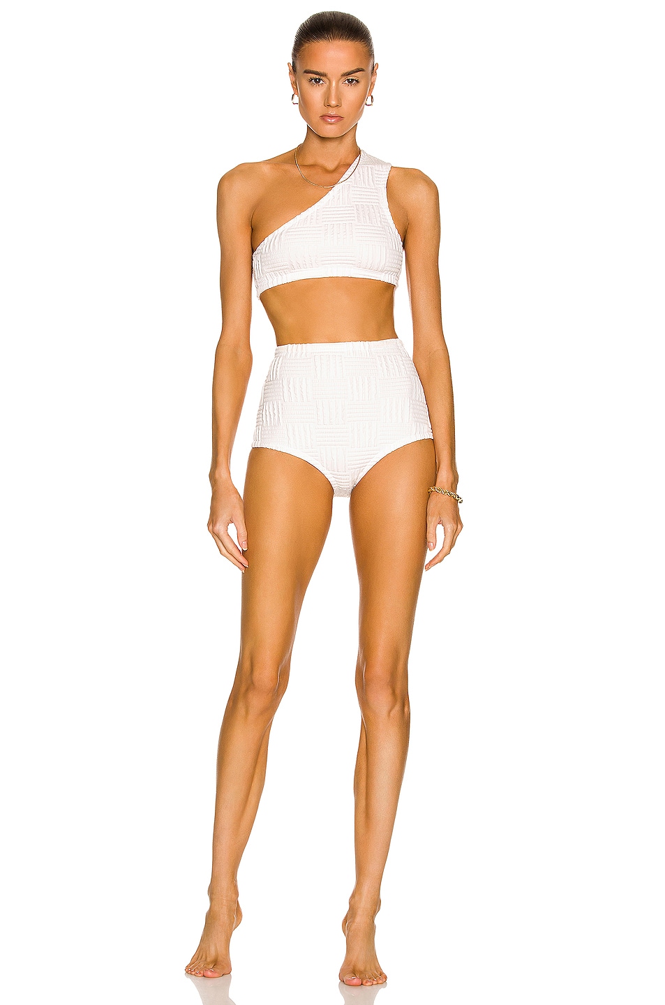Image 1 of Bottega Veneta Stretch Nylon Bikini Set in White