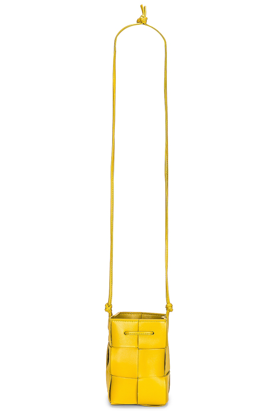 Mini Cassette Bucket Bag in Mustard