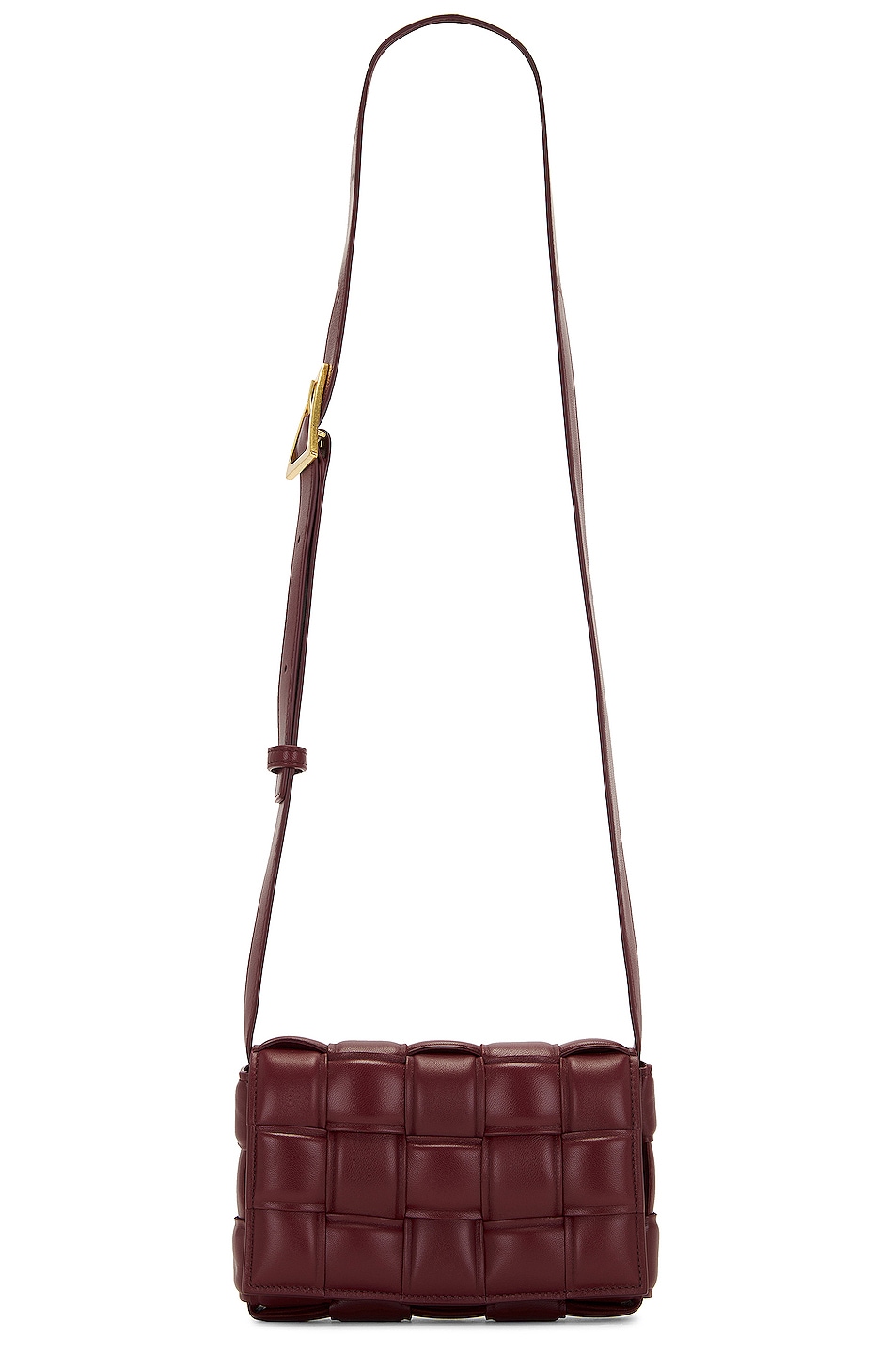 Small Cassette Shoulder Bag in Burgundy